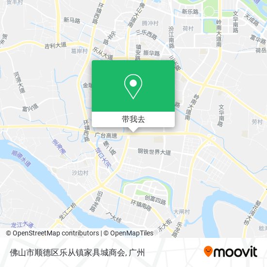 佛山市顺德区乐从镇家具城商会地图