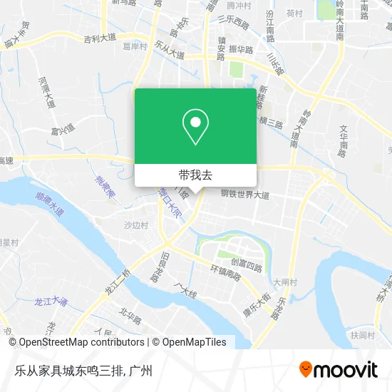 乐从家具城东鸣三排地图