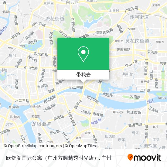 欧舒阁国际公寓（广州方圆越秀时光店）地图