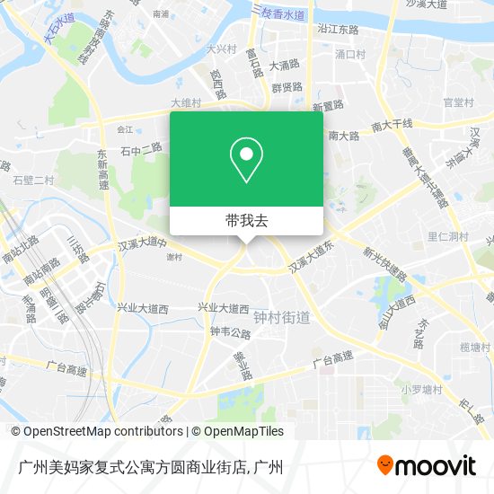 广州美妈家复式公寓方圆商业街店地图