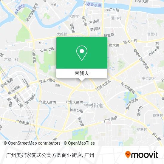 广州美妈家复式公寓方圆商业街店地图