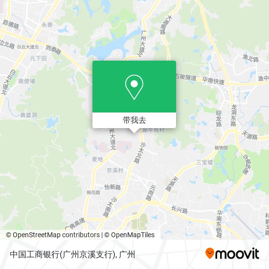 中国工商银行(广州京溪支行)地图