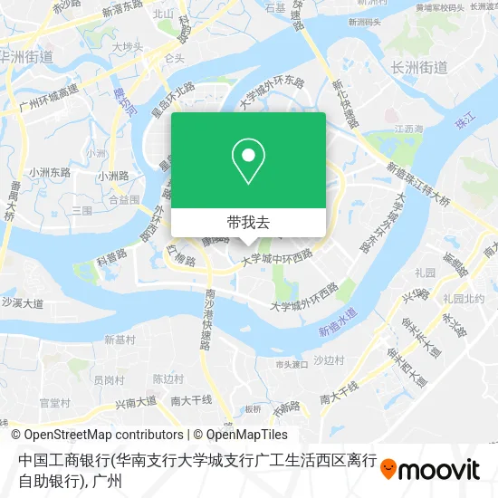 中国工商银行(华南支行大学城支行广工生活西区离行自助银行)地图