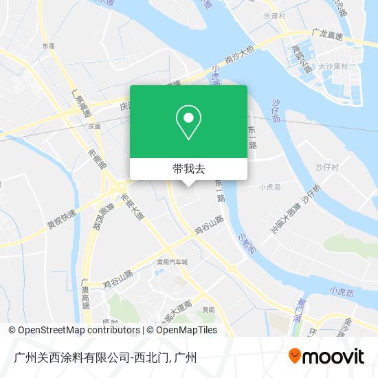 广州关西涂料有限公司-西北门地图