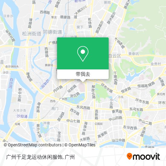 广州千足龙运动休闲服饰地图