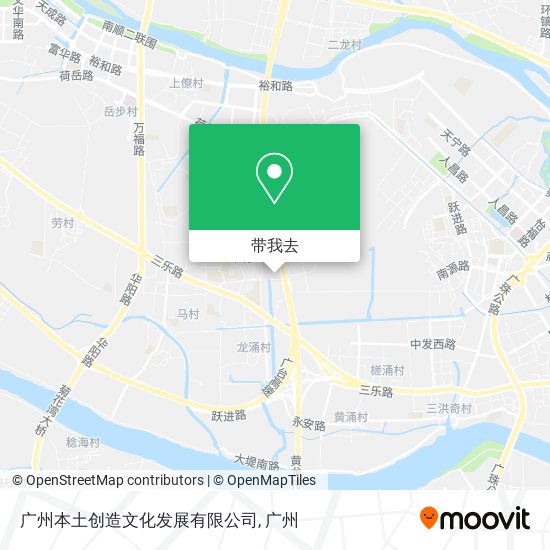 广州本土创造文化发展有限公司地图