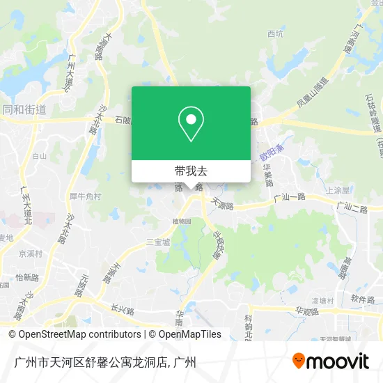 广州市天河区舒馨公寓龙洞店地图