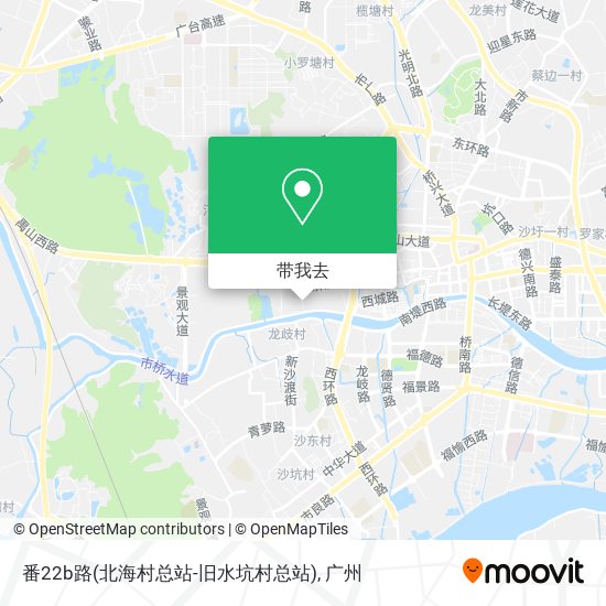 番22b路(北海村总站-旧水坑村总站)地图