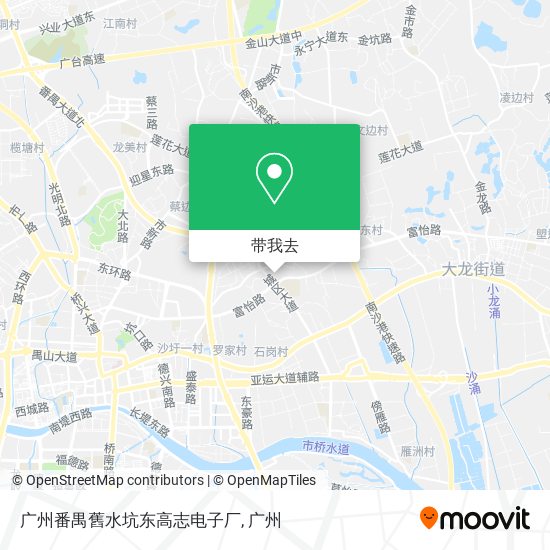 广州番禺舊水坑东高志电子厂地图