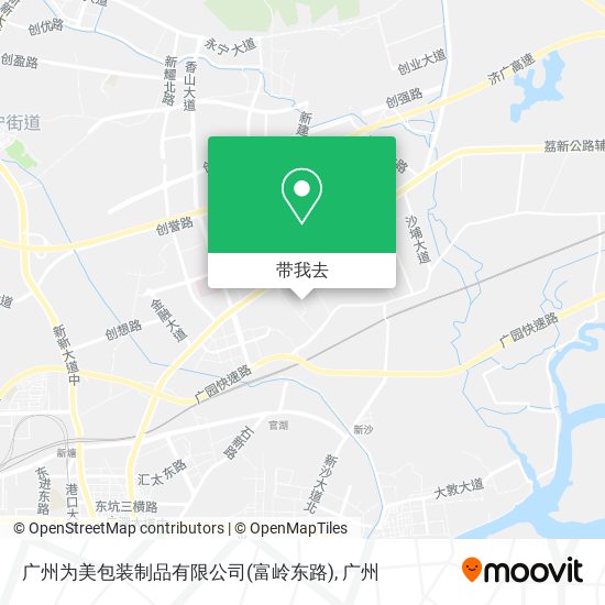 广州为美包装制品有限公司(富岭东路)地图