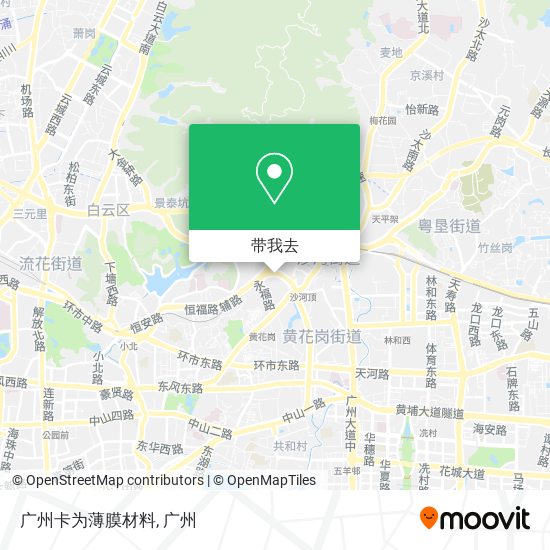 广州卡为薄膜材料地图