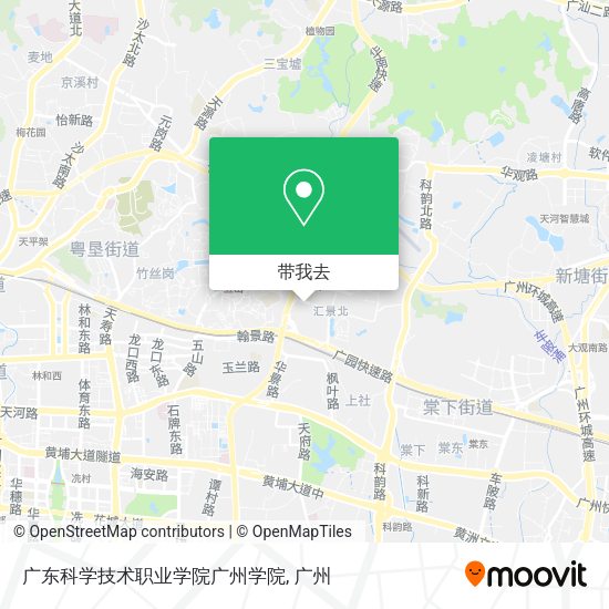 广东科学技术职业学院广州学院地图