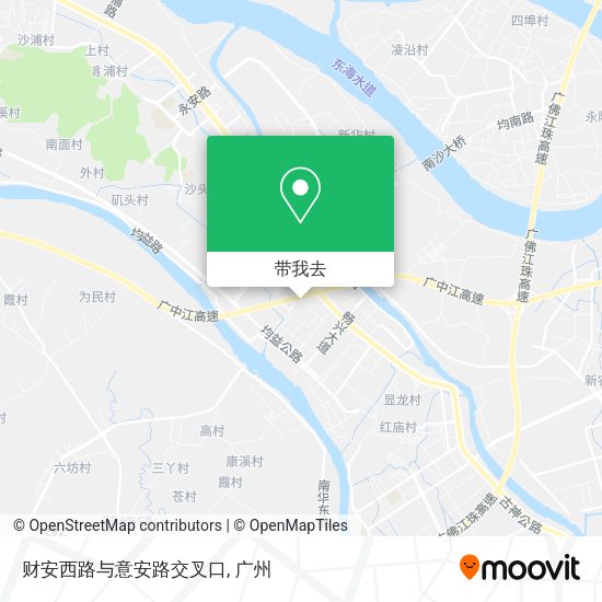 财安西路与意安路交叉口地图