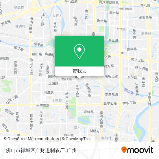 佛山市禅城区广财进制衣厂地图