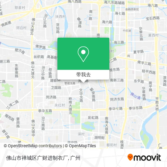 佛山市禅城区广财进制衣厂地图