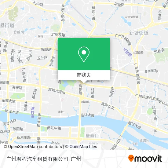 广州君程汽车租赁有限公司地图