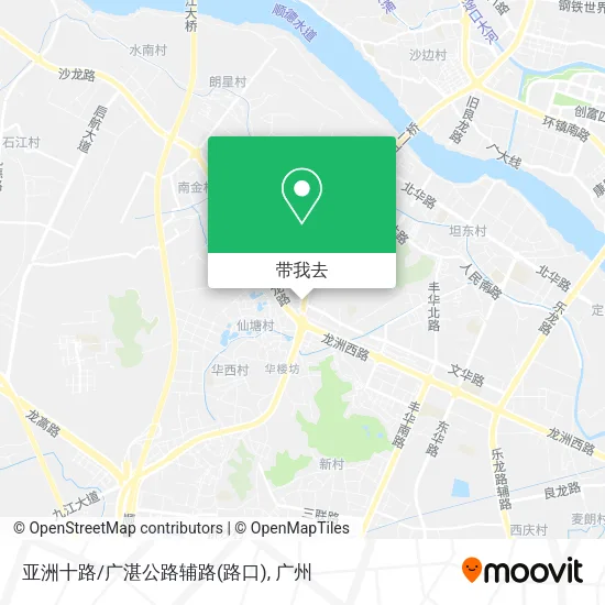 亚洲十路/广湛公路辅路(路口)地图