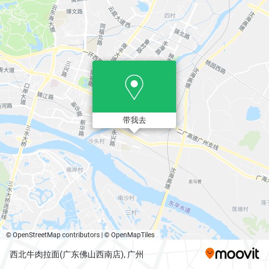 西北牛肉拉面(广东佛山西南店)地图