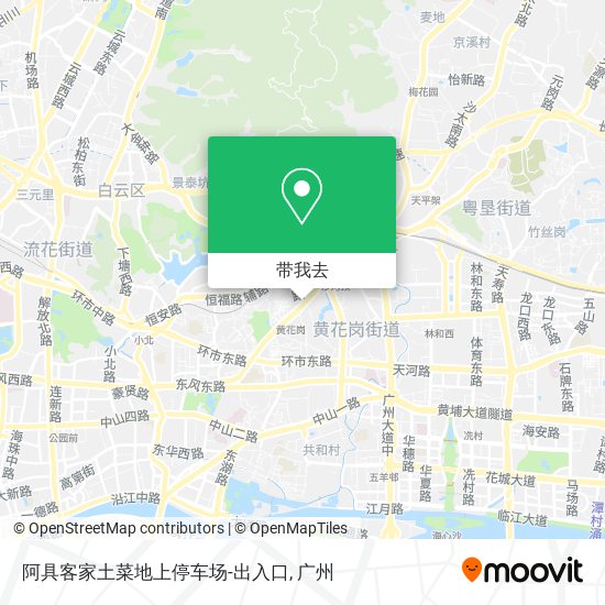 阿具客家土菜地上停车场-出入口地图