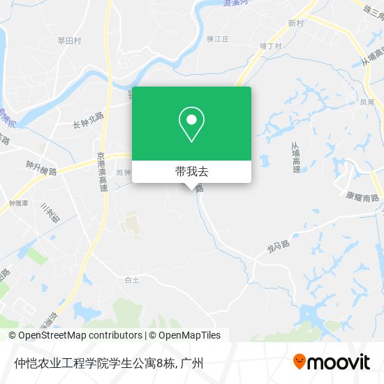 仲恺农业工程学院学生公寓8栋地图