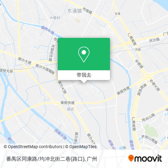 番禺区同康路/均冲北街二巷(路口)地图