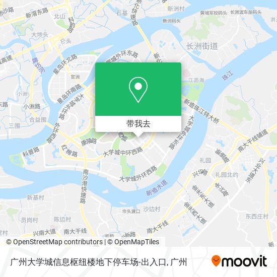 广州大学城信息枢纽楼地下停车场-出入口地图