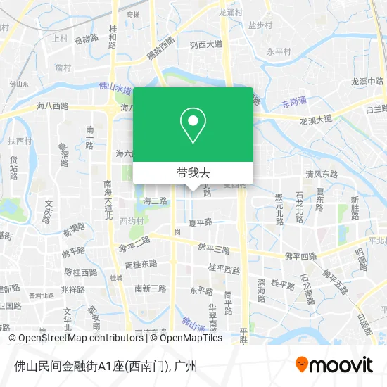 佛山民间金融街A1座(西南门)地图