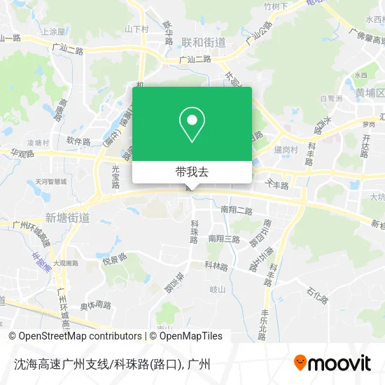 沈海高速广州支线/科珠路(路口)地图