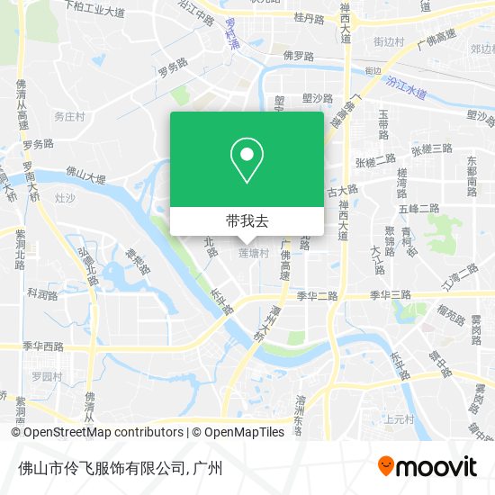佛山市伶飞服饰有限公司地图