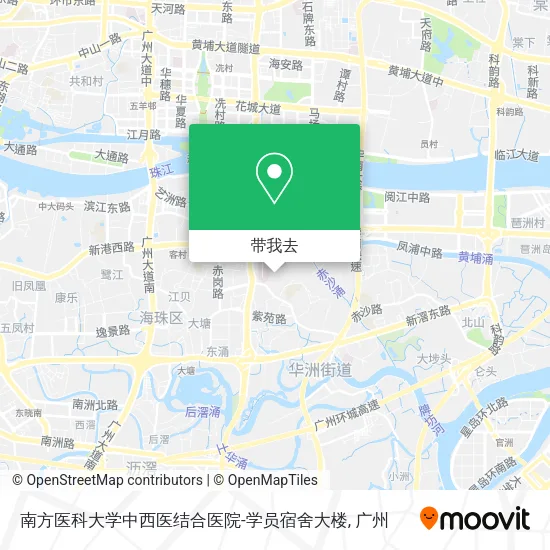 南方医科大学中西医结合医院-学员宿舍大楼地图