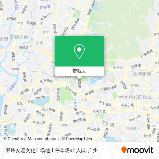 登峰友谊文化广场地上停车场-出入口地图