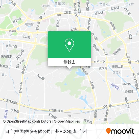 日产(中国)投资有限公司广州PCC仓库地图