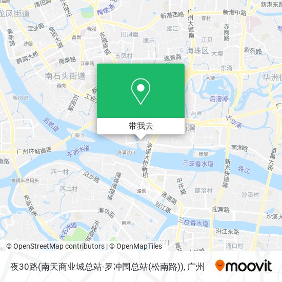 夜30路(南天商业城总站-罗冲围总站(松南路))地图