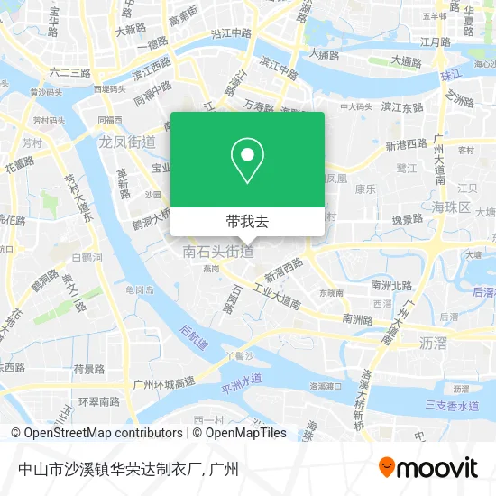 中山市沙溪镇华荣达制衣厂地图