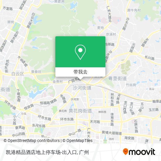 凯港精品酒店地上停车场-出入口地图