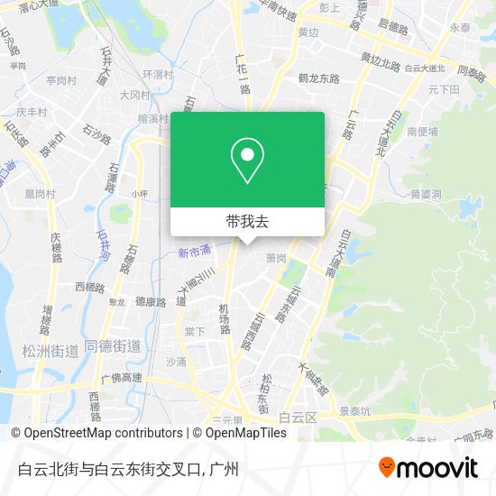白云北街与白云东街交叉口地图