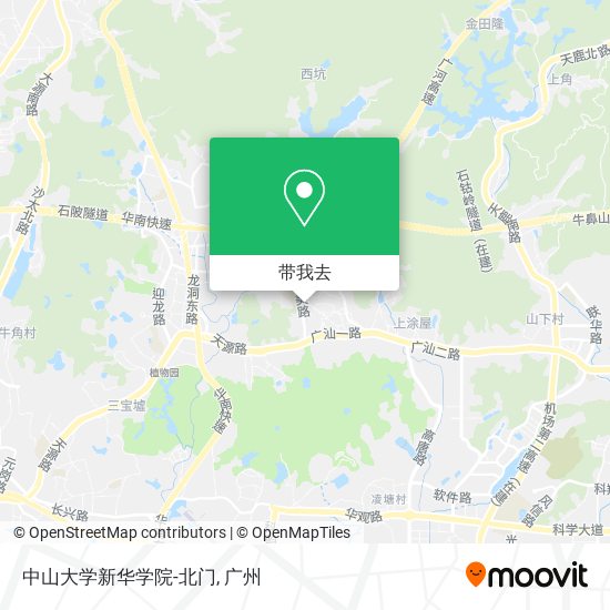 中山大学新华学院-北门地图