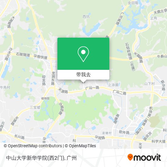 中山大学新华学院(西2门)地图