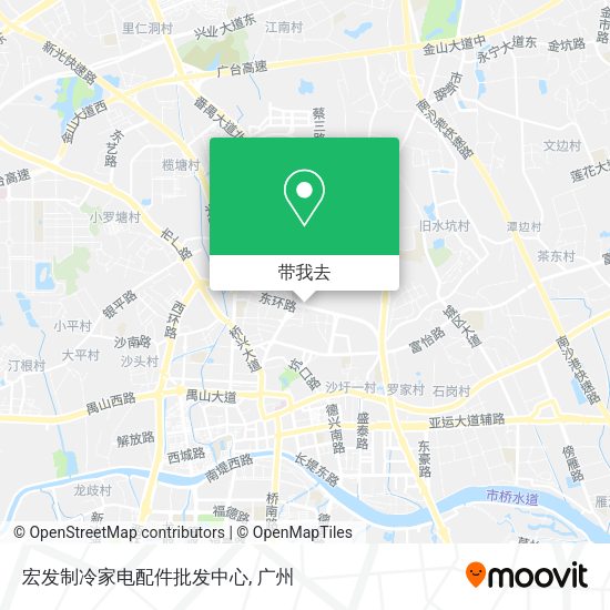 宏发制冷家电配件批发中心地图