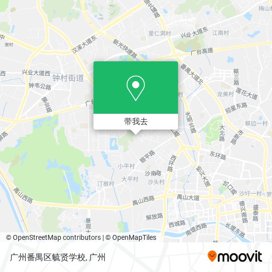 广州番禺区毓贤学校地图