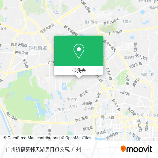 广州祈福新邨天湖居日租公寓地图