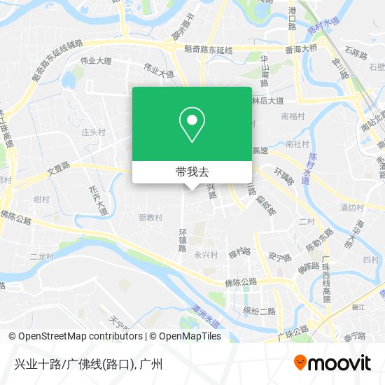 兴业十路/广佛线(路口)地图