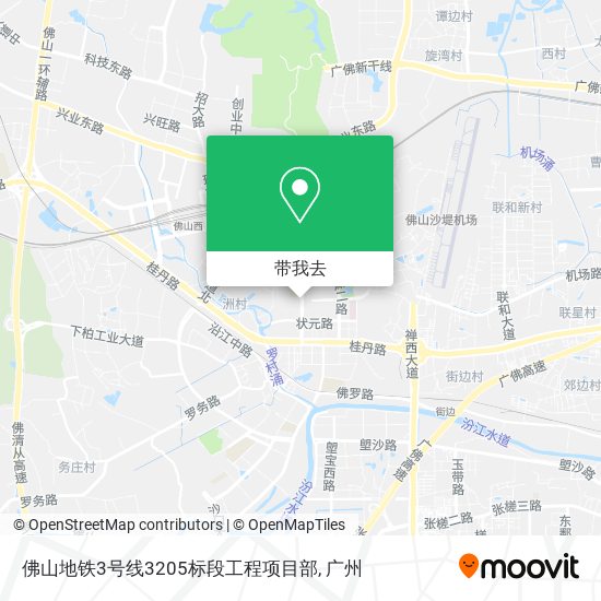 佛山地铁3号线3205标段工程项目部地图