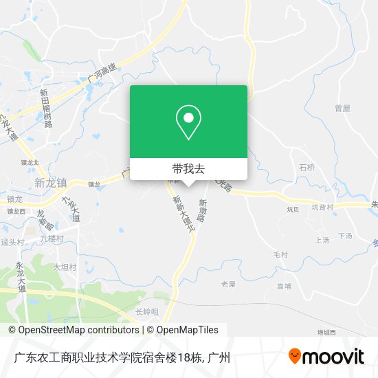 广东农工商职业技术学院宿舍楼18栋地图