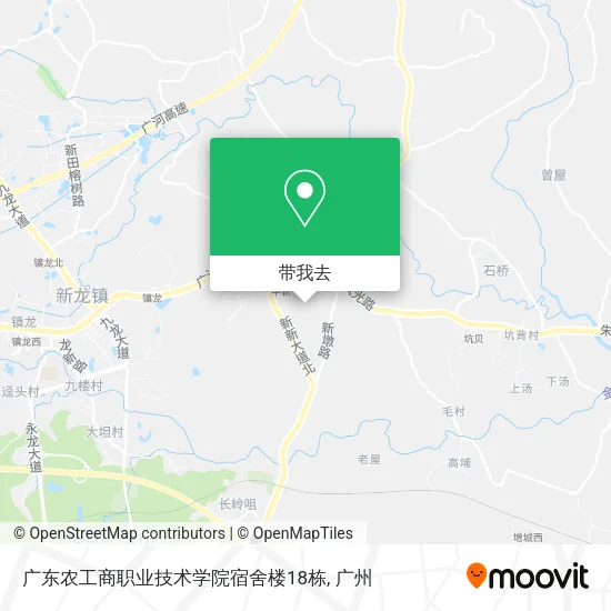 广东农工商职业技术学院宿舍楼18栋地图