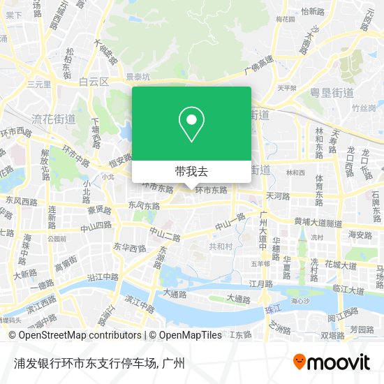 浦发银行环市东支行停车场地图