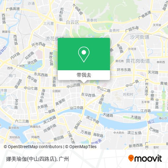 娜美瑜伽(中山四路店)地图