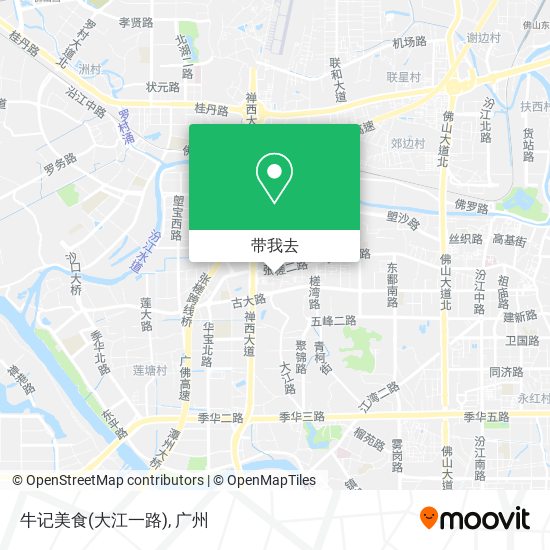 牛记美食(大江一路)地图