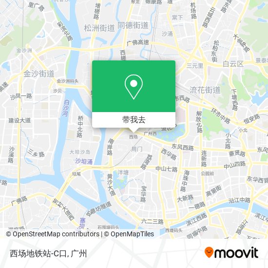 西场地铁站-C口地图