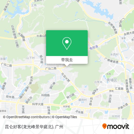 昆仑好客(龙光峰景华庭北)地图